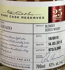 (image for) William Grant Araid Rare Cask Res 25yo - WAS:$263.63